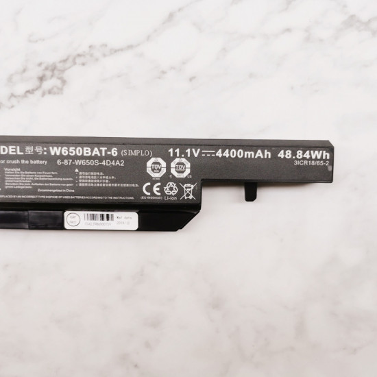 Clevo w650dc Replacement Laptop Battery