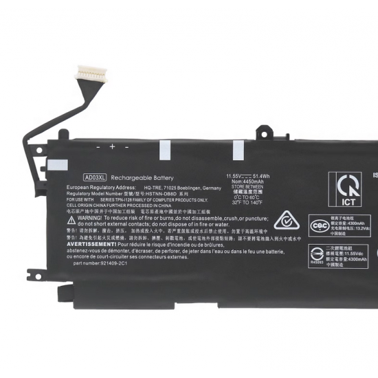 Hp AD03XL HSTNN-DB8D 921439-855 Replacement Battery