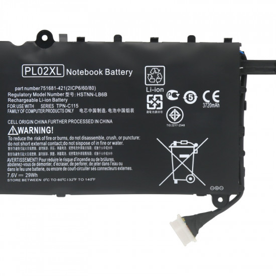 Hp PL02XL HSTNN-DB6B HSTNN-LB6B Battery